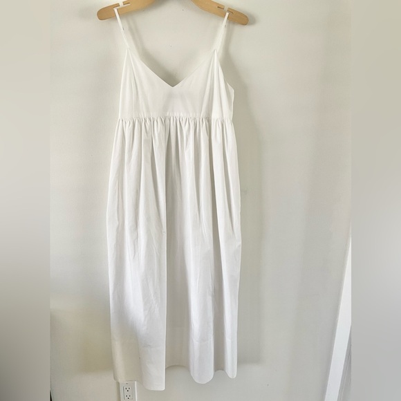 Jenni Kayne Cove Maxi Dress XS White Minimalist Cotton Pockets Cottage Beachy - Picture 5 of 7